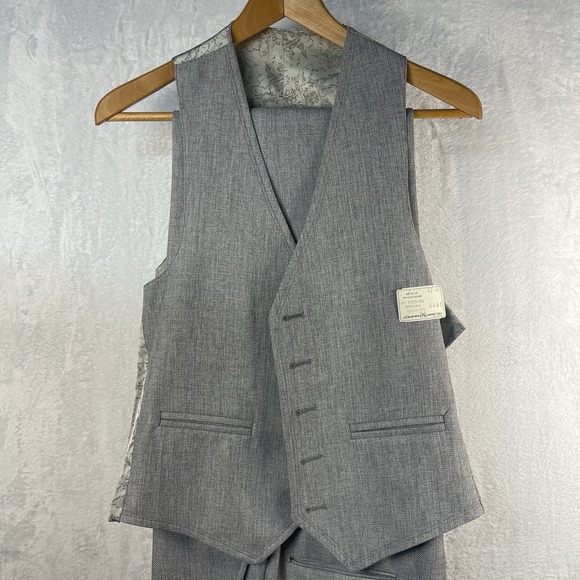 VTG Johnny Carson Concorde Men's Gray Two Piece Suit Size 42R 36 - Picture 4 of 12